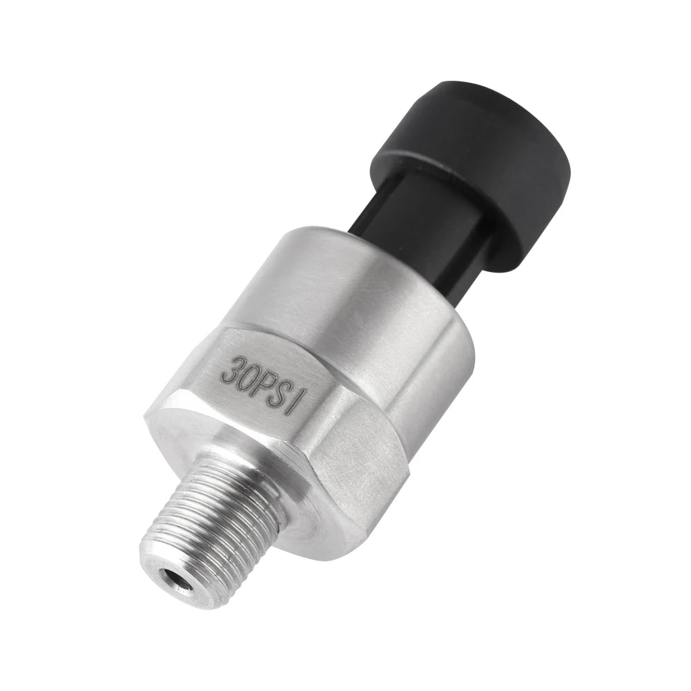 Vue rapprochée du capteur de pression inox 1/8 NPT 5V universel