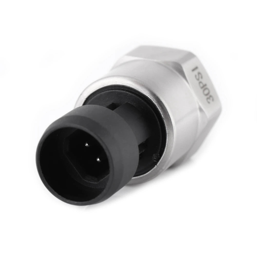 Détail arrière du capteur de pression inox 1/8 NPT avec connecteur électrique