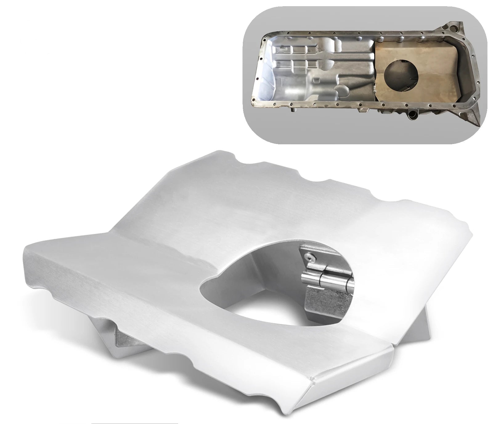 Cloison de carter d’huile aluminium BMW M54 M52TU E46 Z4 E85 avec aperçu du montage