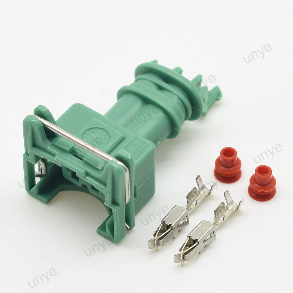 Connecteur injecteur EV1 JPT 2 broches 282189-1 vert avec cosses et joints