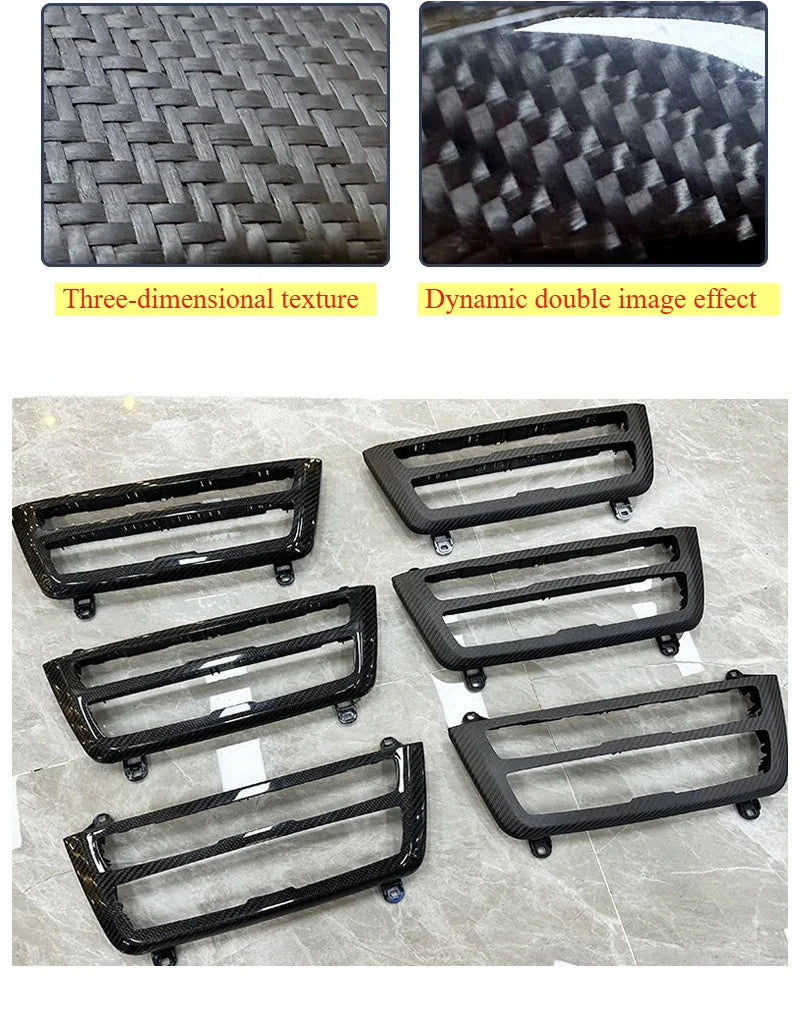 Comparaison des finitions carbone brillant et carbone mat du contour BMW