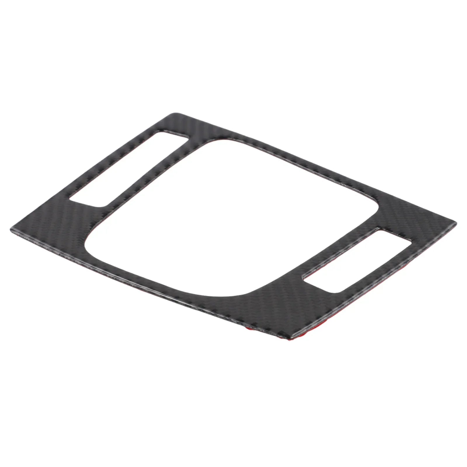 Enjoliveur de console centrale BMW E46 finition carbone vu en perspective sur fond blanc