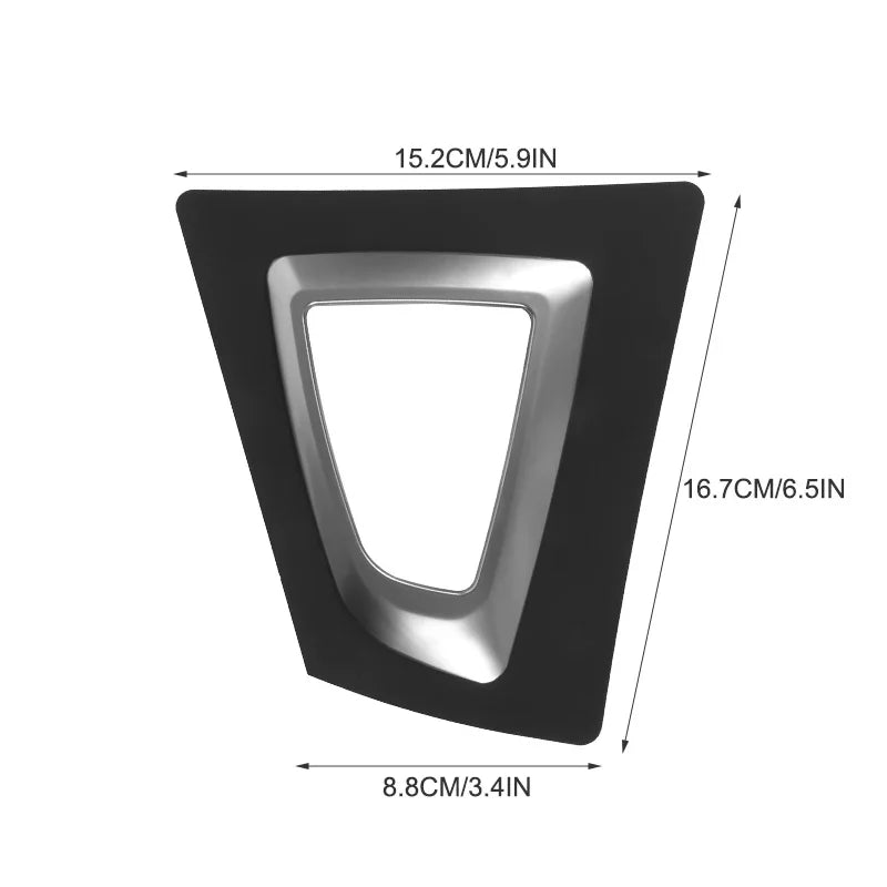 Dimensions du contour de levier de vitesse BMW avec mesures indiquées sur l’image