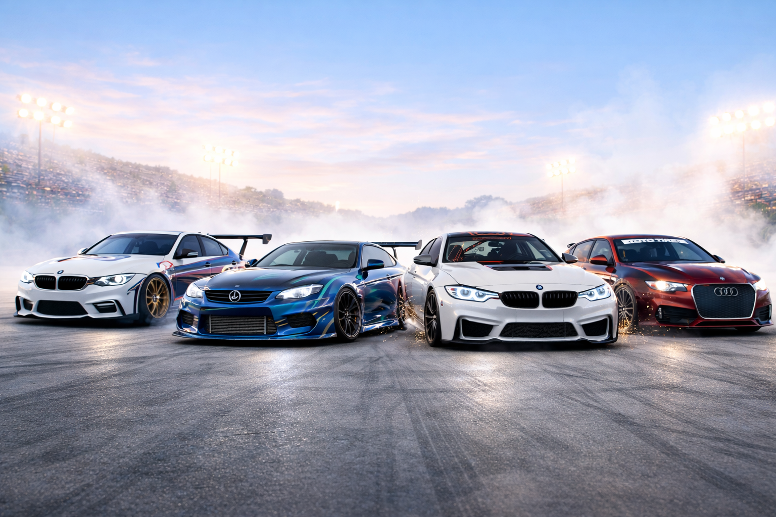 Catégorie Drift et Trackday BMW avec voitures sportives dans une ambiance performance