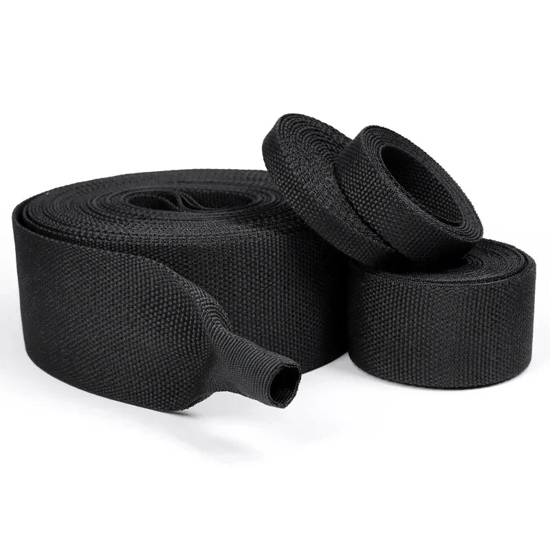 Rouleaux noirs de gaine tressée thermorétractable PET pour faisceau électrique