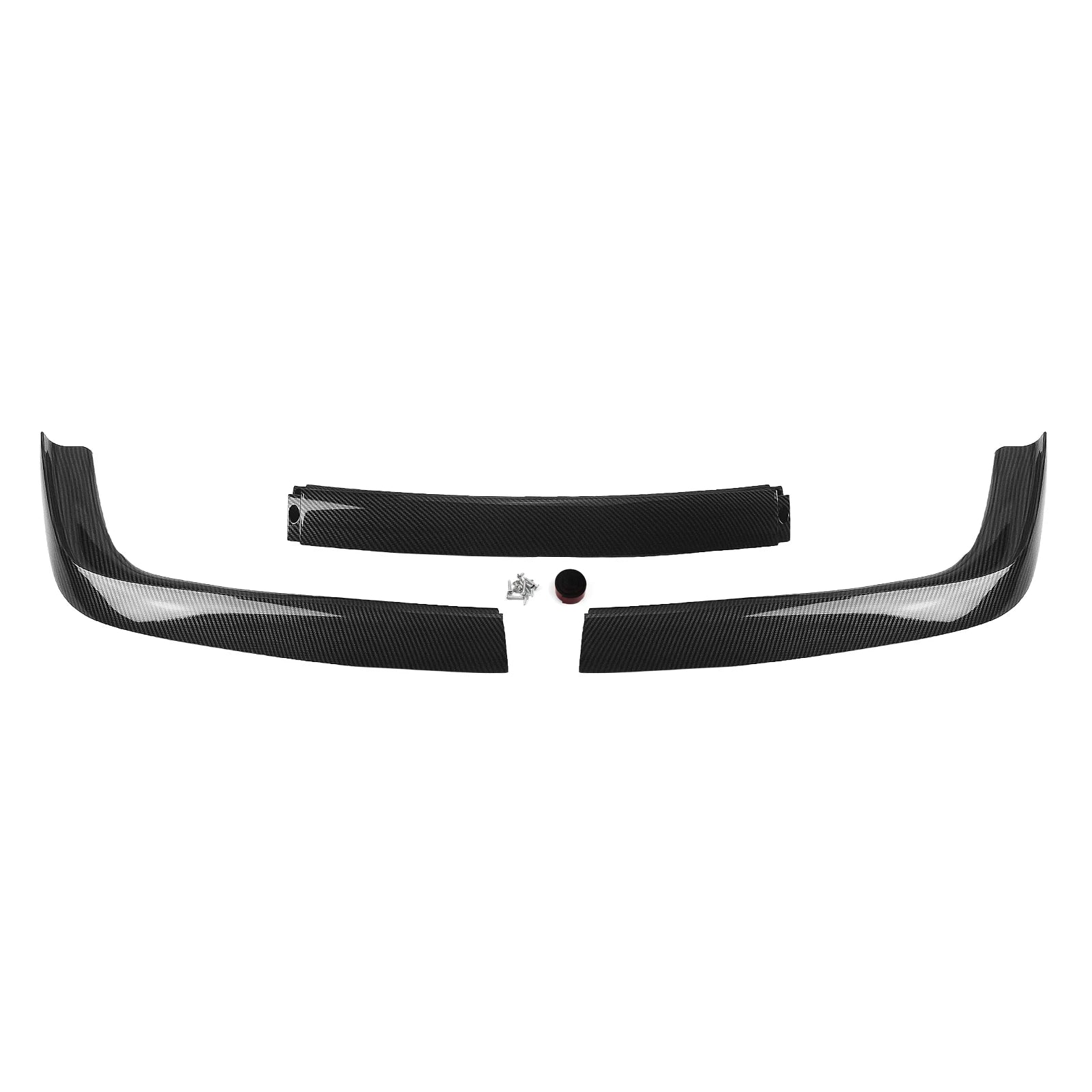 Kit complet de lame avant BMW E36 M3 carbone en 3 pièces présenté de face