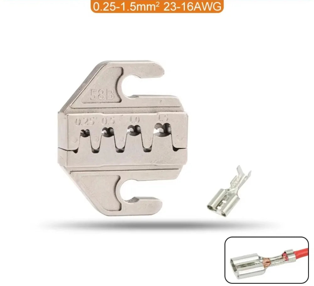 Mâchoire interchangeable pour pince à sertir pour petites cosses de 0,25 à 1 mm²