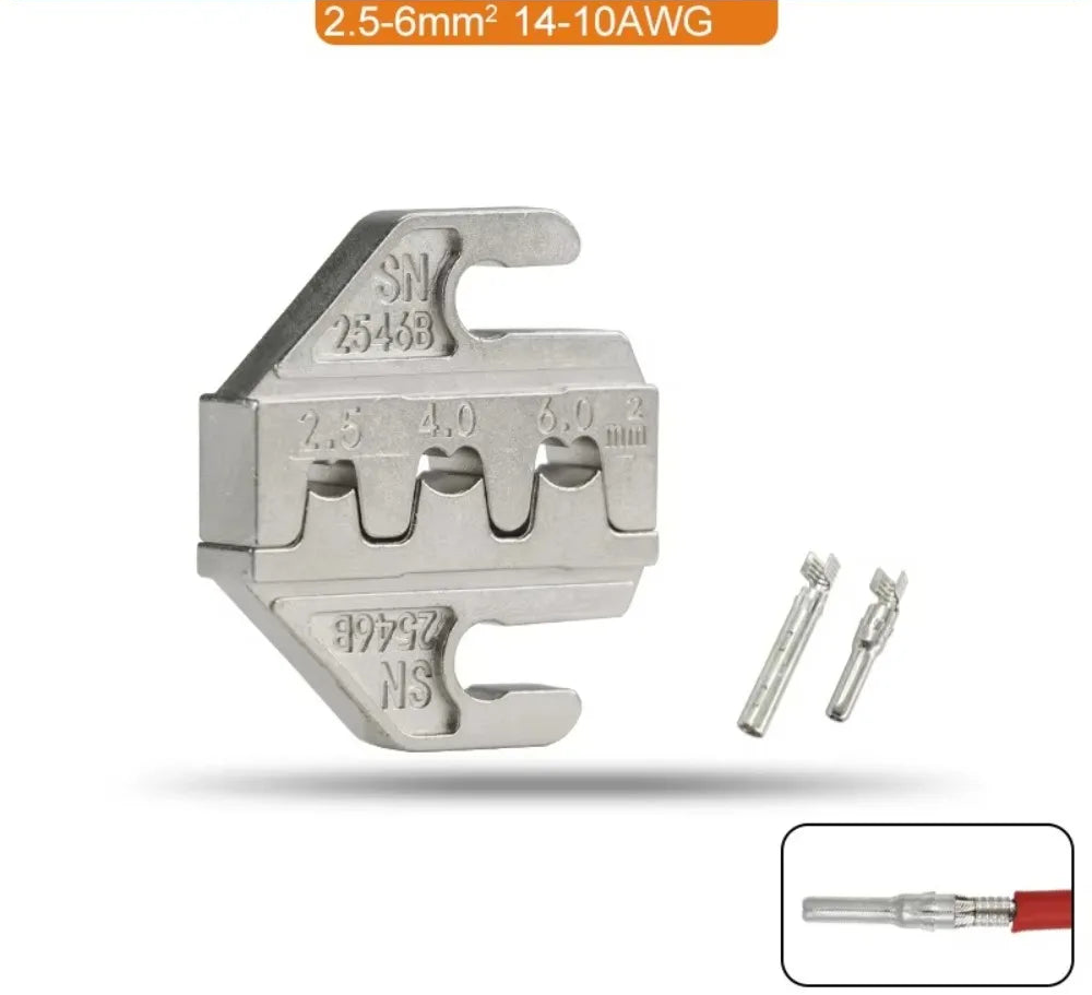 Mâchoire interchangeable pour pince à sertir pour cosses de 2,5 à 6 mm²