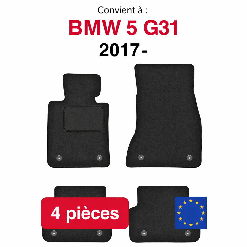 apis de sol BMW Série 5 G31 2017- en lot de 4 pièces sur fond blanc